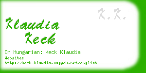 klaudia keck business card